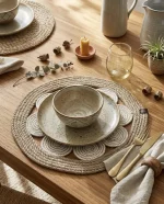 Floral Jute Coaster (33cm) - Image 4