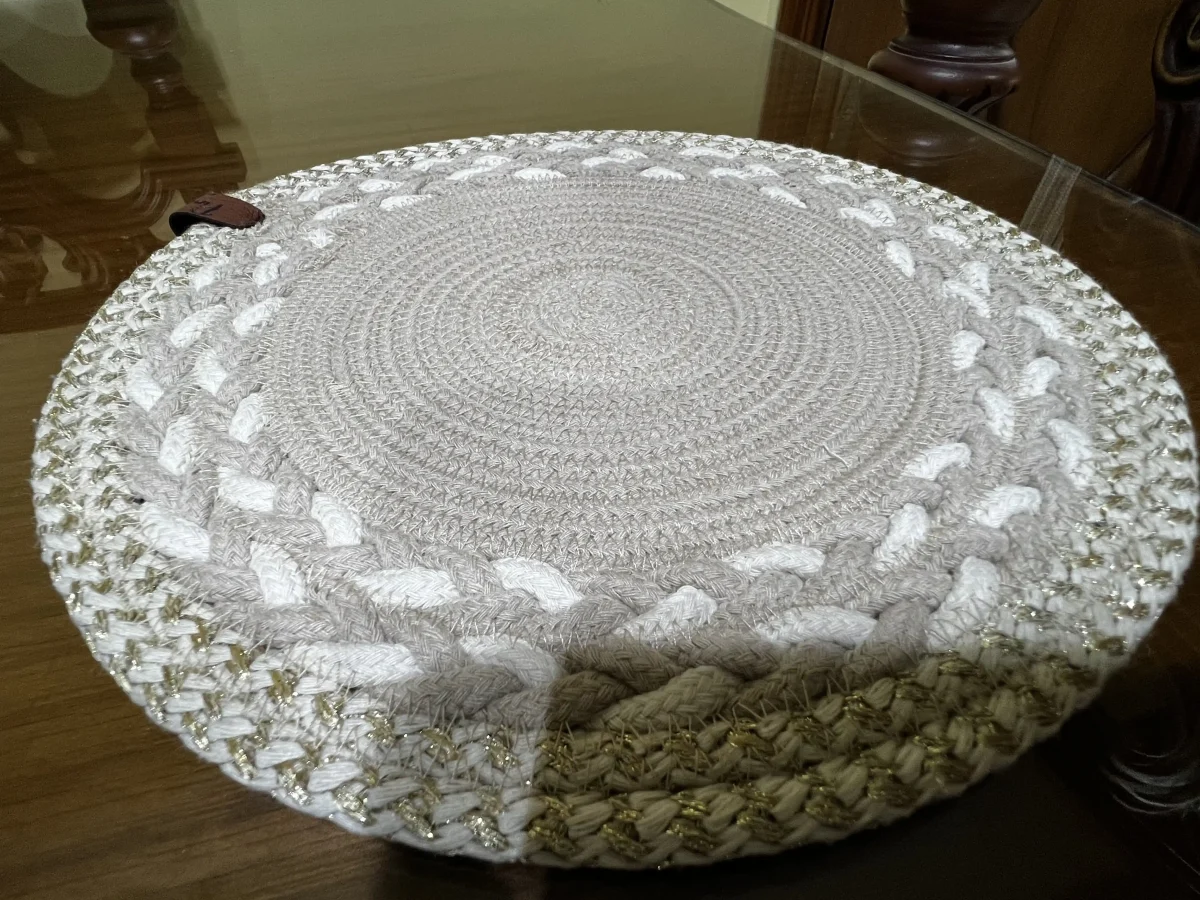 Braided Jute Coaster (22.5x22.5 cm) - Image 4