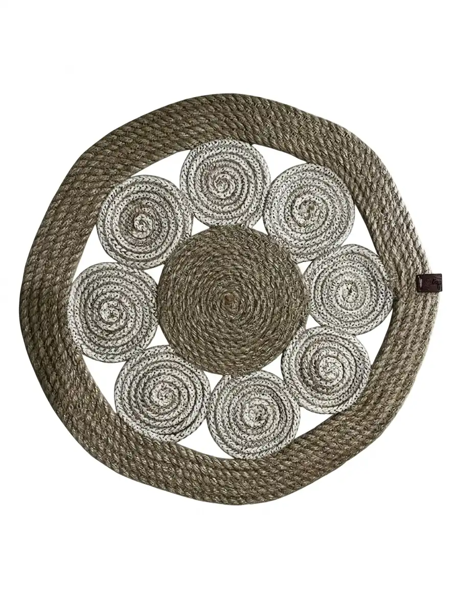 IMG_6654 Floral Jute Coaster (33cm) - Image 1