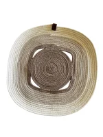 Earthy Tones Cotton Cord Dining Ensemble – Handcrafted 4-Piece Set - Image 5
